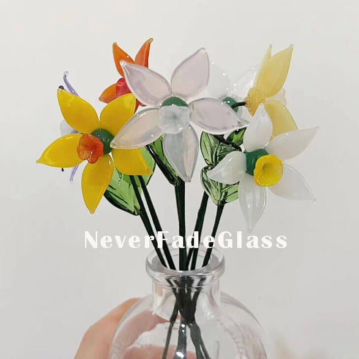 blown glass flower daffodil