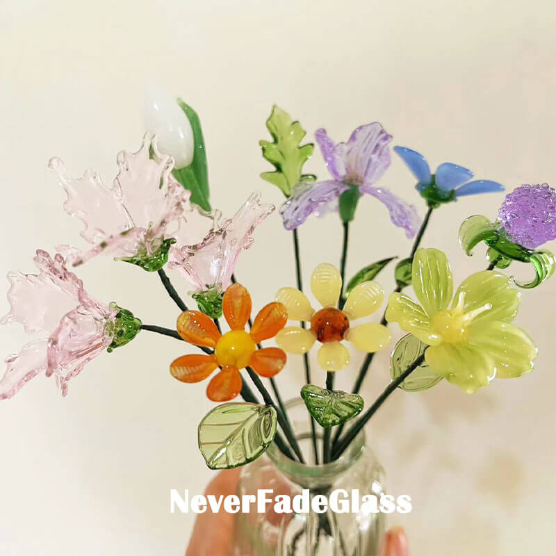 Small flower bouquet in glass