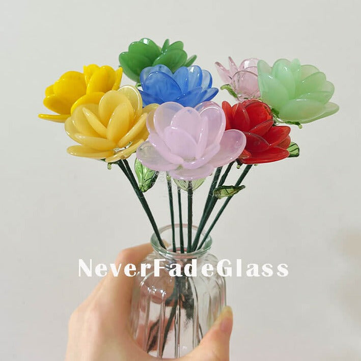 forever rose in glass