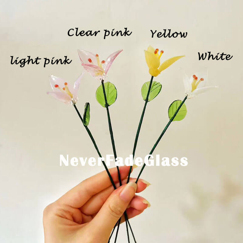 pink glass lily