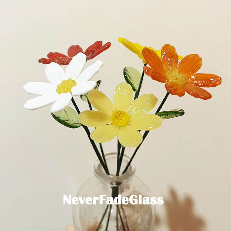 glass daisy flower