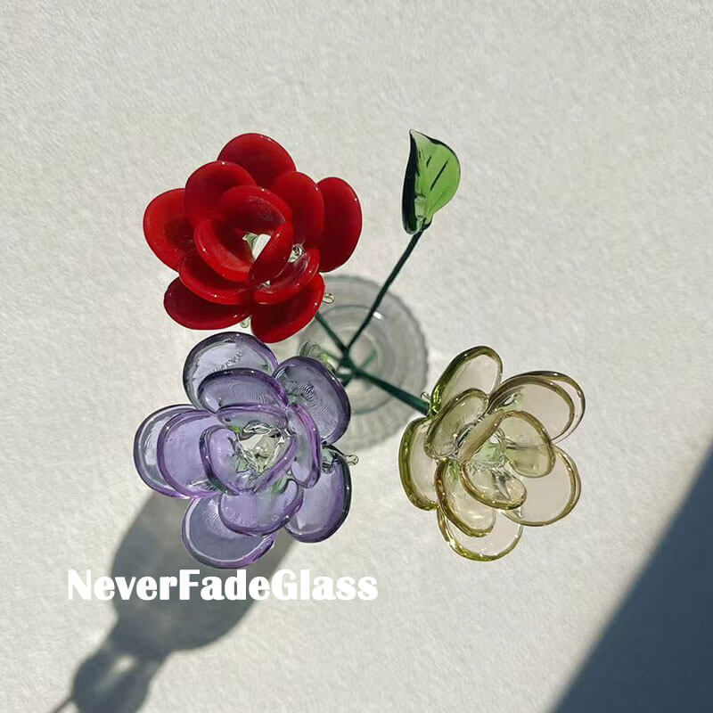 bouquet of glass flowers