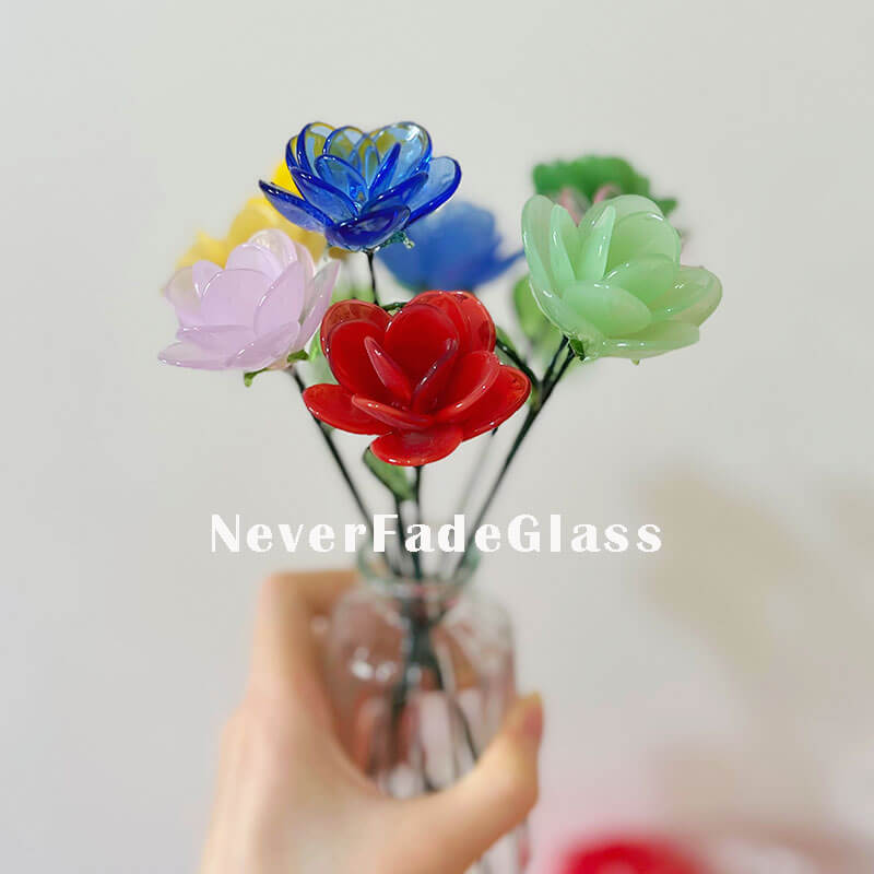 blown glass flowers