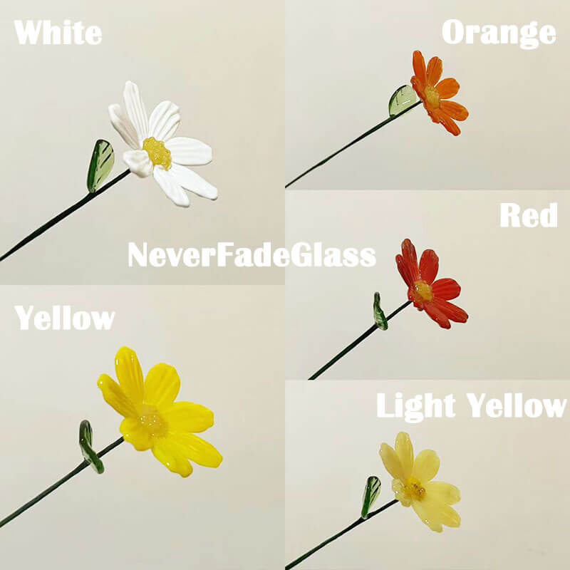 glass flower gift for her