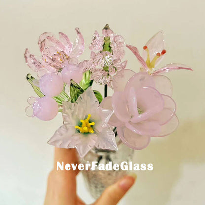 pink glass daffodil, lily